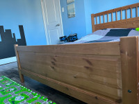 Double bed with frame and mattress 