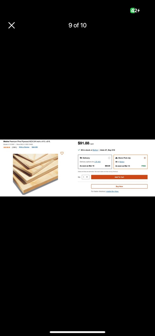 BEST QUALITY PLYWOOD FOR SALE 4x8 1/2 5/8 in Floors & Walls in Mississauga / Peel Region - Image 3