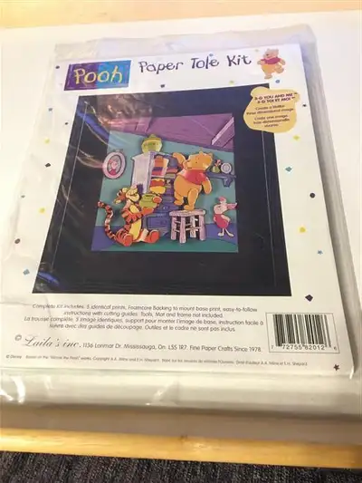 Disney Winnie the Pooh 3D Paper Tole Kits: Hunny Pot with Pooh, Tigger, and Piglet - $15 Kite set wi...