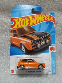 Hotwheels '73 Honda Civic Custom- orange 