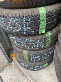Set of 4 195 65 16 allseasons tires with  steel rims 