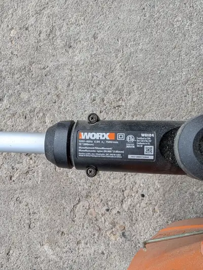 15'" Worx weed wacker, with edger, View more