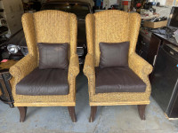 Bali Wing Chairs, outdoor woven rattan