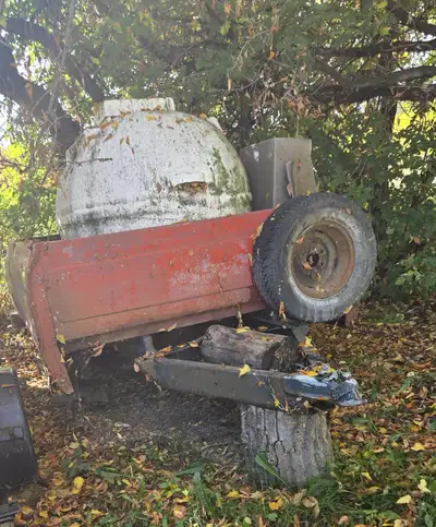 This is a truck box utility trailer that was used for hauling water. Tires are like new, coil spring...
