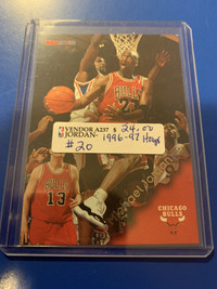 Michael Jordan 1996-97 Hoops NBA #20 Bulls Showcase 267