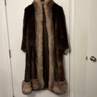 Best Investment Vintage Full Length Mink with Fox Trim 