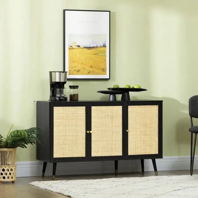 Rattan kitchen Sideboard Cabinet, Boho Storage Cabinet  in Bookcases & Shelving Units in Markham / York Region - Image 8