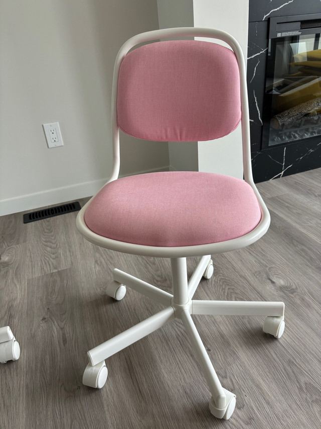 Ikea Child Desk Chair (pink) in Chairs & Recliners in Edmonton