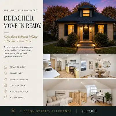 Beautifully renovated detached home in a fantastic location near Belmont Village, the Iron Horse Tra...