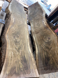 Premium black walnut slabs and dimensional lumber
