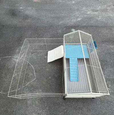 Pet cage perfect for hamsters, Guinea pigs, etc. 2’x4’ main cage area + the ramp and foldable side c...