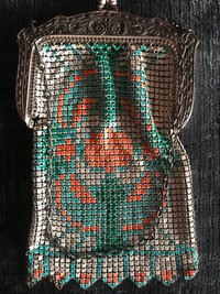 Antique Whiting Davis Metal Mesh  Purse Art Deco Handbag