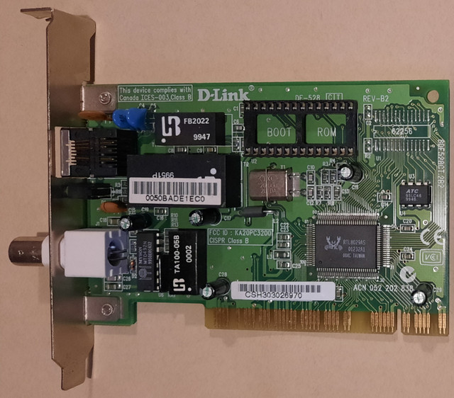 REALTEK PCI Network Card BNC And 10Base-T KA20PC3200 in Other in Edmonton