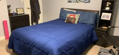 bed frame + mattress + covers, View more