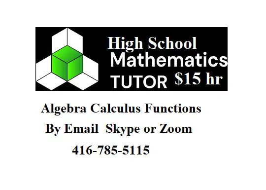 Math Tutor and Lessons for High School Students $20 hr63251761753985123