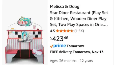 Star Diner and Kitchen by Melissa and Doug. Wooden. New! Box never opened.