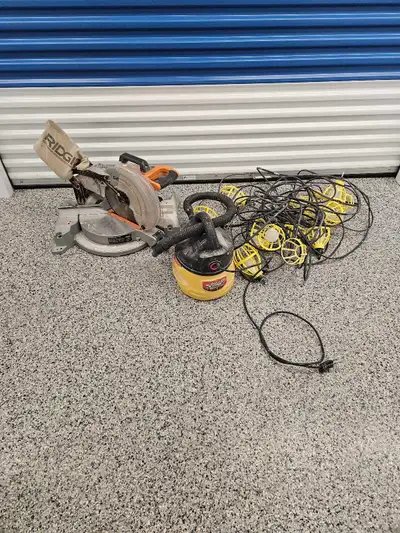 rigid mitre saw, lights small vacuum, View more