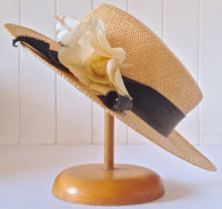 Vintage. Collection. Support à chapeau ou à perruque, en bois