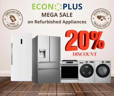 Econoplus Halifax Big Savings, 20% Off On ALL Refurbished, View more