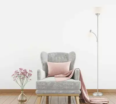 Floor lamp with side arm, View more