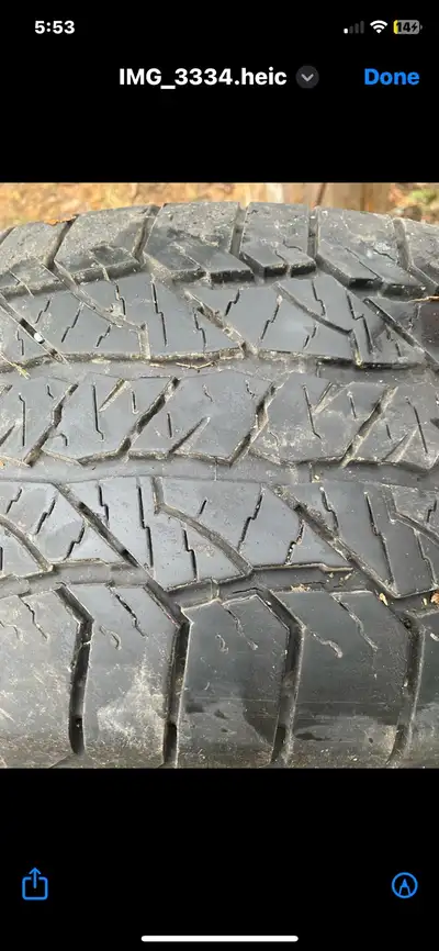 Selling of used Hankook 275/55r20 tires, ideal for SUVs and light trucks looking for reliable all-se...