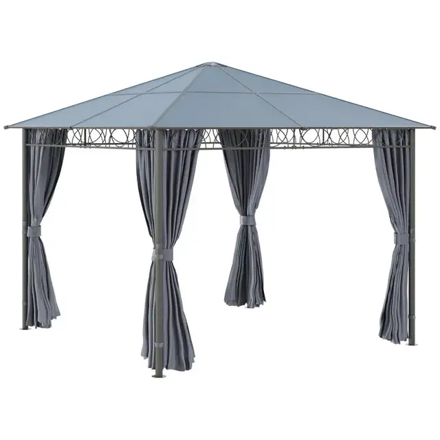 10' x 10' Polycarbonate Hardtop Gazebo, Outdoor Patio Gazebo in Patio & Garden Furniture in Markham / York Region - Image 3