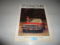 1977 CHEVROLET CONCOURS DEALER SALES BROCHURE