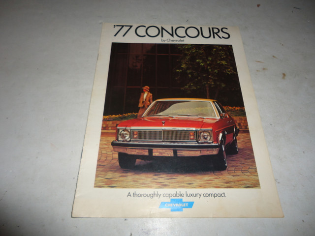 1977 CHEVROLET CONCOURS DEALER SALES BROCHURE in Arts & Collectibles in Belleville