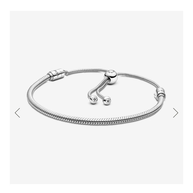 Authentic Pandora Moments Snake Chain Slider Bracelet in Jewellery & Watches in City of Toronto - Image 2