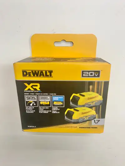 DCBP034-2 DEWALT XR COMPACT POWER STACK BATTERY 2 PACK BRAND NEW $140
