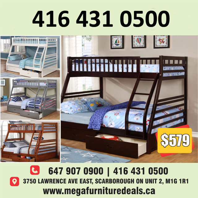 Bunk Bed - Kids Bedroom Set - Single Over Double Bunk Bed $299 in Beds & Mattresses in City of Toronto