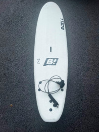 Buel Surf Foamie Surfboard 7'0 - White/Blue Splatter