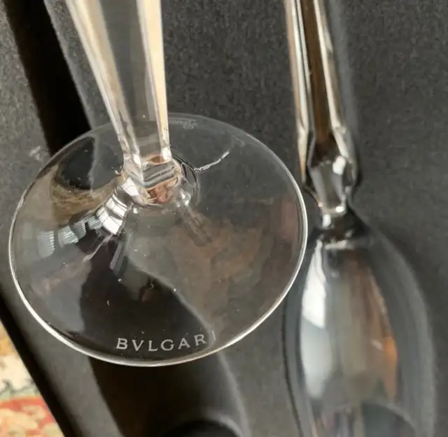 NIB ROSENTHAL BVLGARI CRYSTAL CHAMPAGNE FLUTE. in Kitchen & Dining Wares in Calgary - Image 3