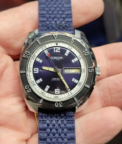 1970s Cordura Seagull Automatic day date , 40 mm in excellent co, View more