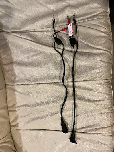 Fused harness for battery tender and/or heated gear. $8 each. Motorcycle, ATV. Located in Crowsnest...