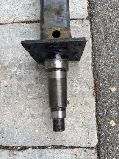Trailer axle 76.25 to hub 91.65 total length. 1097 obs