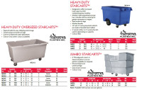 POLY BOX TRUCKS, RUBBERMAID TILT TRUCKS, MATERIALS HANDLING CART