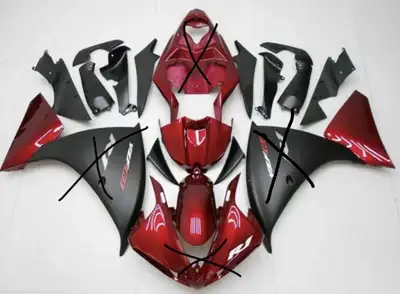 Give your Yamaha R1 a bold, aggressive look with this brand-new NT Fairings ABS fairings set finishe...