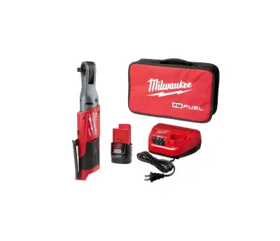 New! Milwaukee M12 Fuel 1/2" Ratchet with 2.0A Battery & Charger, View more