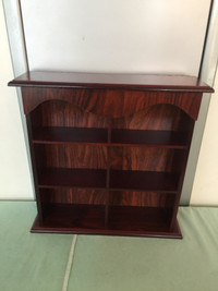 VTG RUSS Wall Mounted Wood Open Display Case - 13" X 13" X 3"