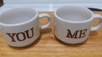 Vintage You And Me Mugs, In Mint Condition.