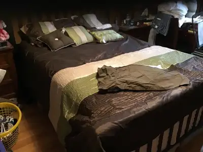 Anew bedding set for spring,downsizing and needs to go, View more