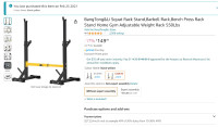Squat Rack, Amazon item