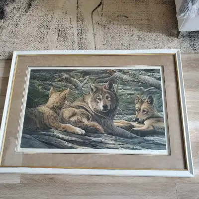 "Spring Wolves" Framed Art Description Lawrence A. Dyer