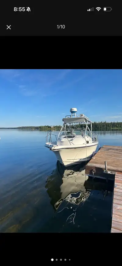 2005 Trophy Pro Brand new Vortek 350 inboard engine installed my marine mechanic with rollerized bot...