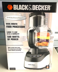 Black & Decker Kitchen Tools Wide Mouth 11 Cup Food Processor NE