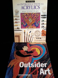 Outsider Art and Intro to Acrylics Art Books (Feb sales)