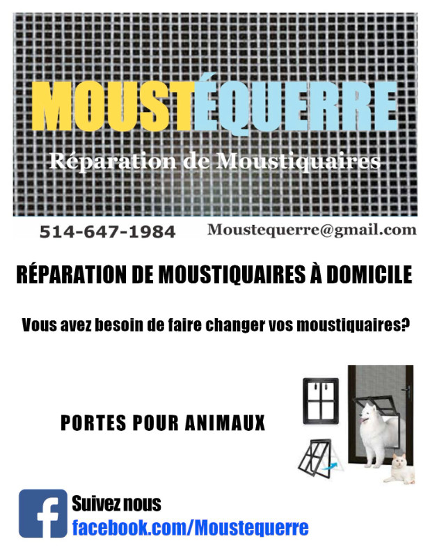 Réparation de Moustiquaires à Domicile - Laval et Rive Nord dans Portes et fenêtres  à Laval/Rive Nord - Image 3