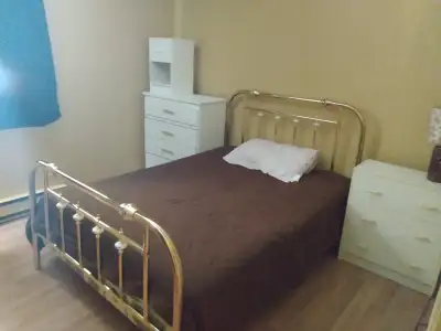 Brass bed and dresser