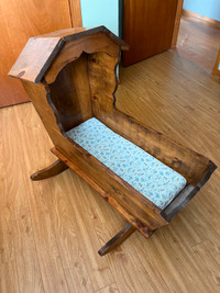 Handmade Wooden Baby Cradle